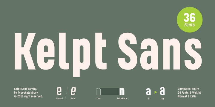 Beispiel einer Kelpt Sans B2 Regular-Schriftart